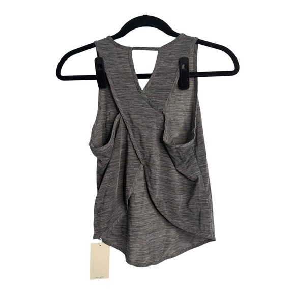 Halara‎ Back Curved Hem Sleeveless Yoga Tank Top in Deep Gray Texture Small NWT - Picture 6 of 8